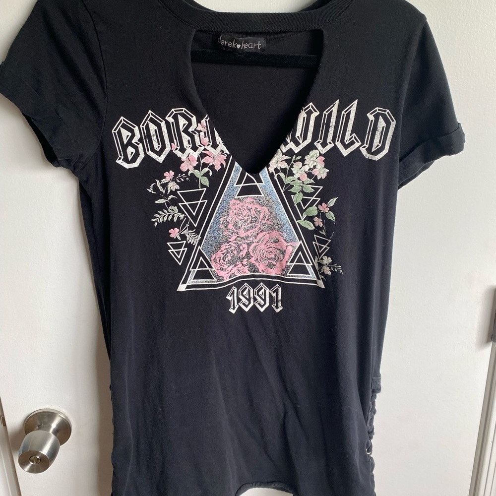 Born Wild black t-shirt dress